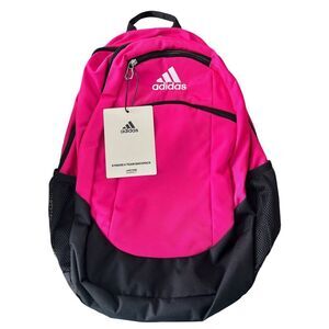 NWT Adidas Striker II Team Shock Pink Backpack Laptop Bookbag School Work Travel